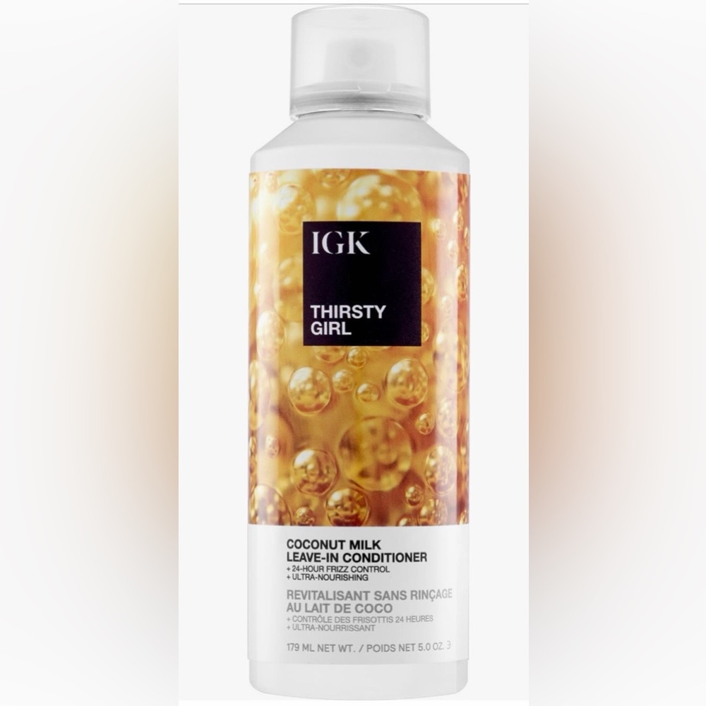 NWT GK Thirsty Girl Coconut Milk Leave-In Conditioner - Gold and White